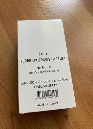 Чоловічі духи hermes terre d'hermes 100 ml tester.6 фото