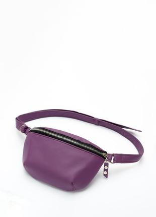 Стильная молодежная фиолетовая поясная сумка бананка для  подростка9 фото