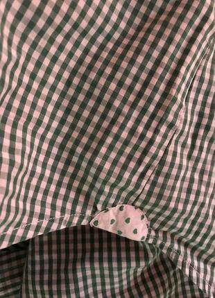 Оригинальная рубашка в зелёную клетку robert friedman 😍7 фото