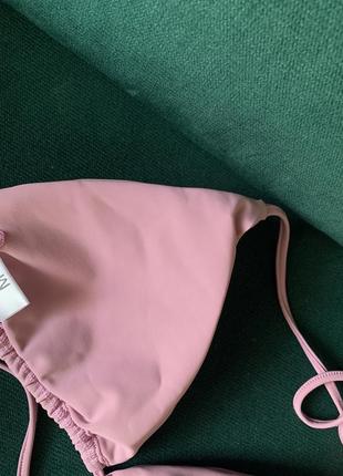 Купальник розовый пудра шторка мини бикини не завязочках6 фото