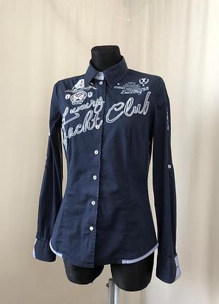 Soccx black синя сорочка вишиванка емблеми цифри написи