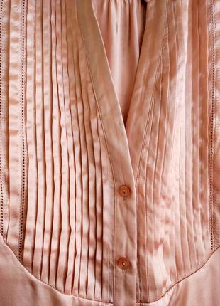 Брендовая блуза розового цвета из 💯% шелка !4 фото