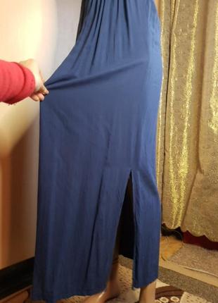 Сарафан  синий с вышивкой яркой6 фото