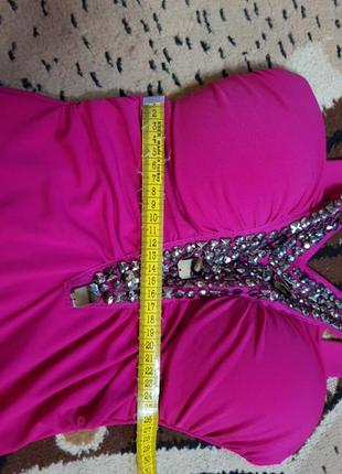Платье  вечернее розовое с разрезом  jane norman10 фото