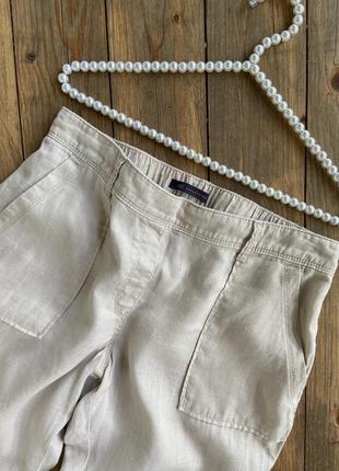 Фирменные стильные качественные натуральные брюки из льна2 фото