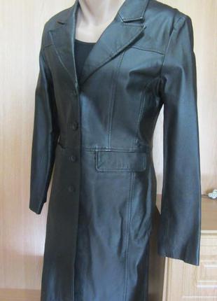 Кожаное пальто
