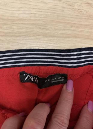 Брюки  zara штаны 👖 классические красные стильные элегантные zara3 фото