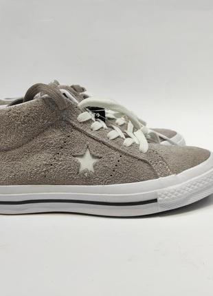 Кеді замшеві сірі високі converse класика нові для підлітків дітей5 фото