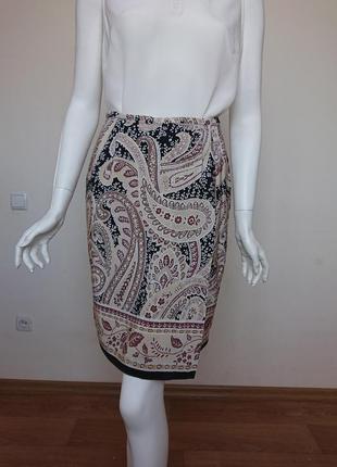 Шелковая юбка rafaella пейсли принт размер s1 фото