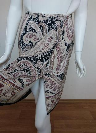 Шелковая юбка rafaella пейсли принт размер s4 фото