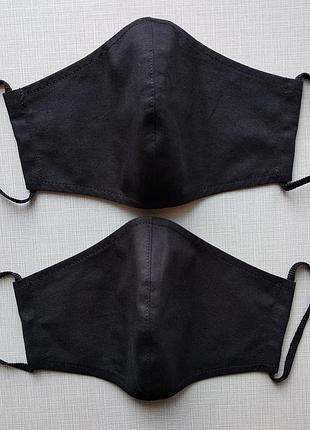 Мужская черная маска из хлопка, маска для лица