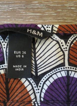 Легкая разноцветная хлопковая блуза на запах от h&m2 фото