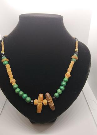 Вінтаж намисто дерев'яні намиста