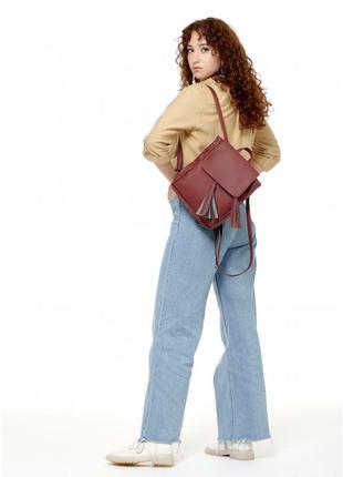 Жіночий рюкзак loft szne - бордо2 фото