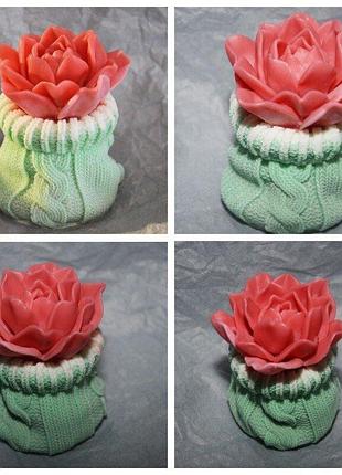 Композиция тюльпан в мешочке