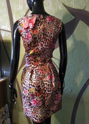 Красивое неопреновое платье 👗 италия, платье цветочное3 фото