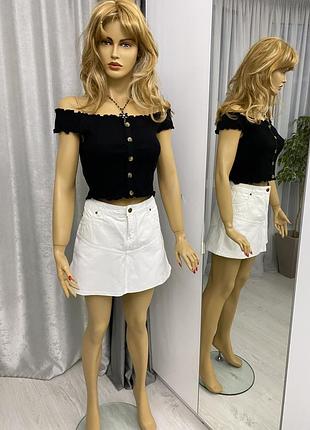 Джинсовая мини юбка h&m 7