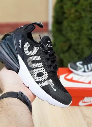 Кроссовки мужские nike air max 270 supreme черные / кросівки чоловічі найк суприм чорні4 фото