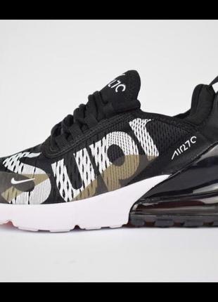 Кроссовки мужские nike air max 270 supreme черные / кросівки чоловічі найк суприм чорні9 фото