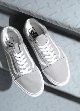 Кеди vans old skool canvas gray4 фото