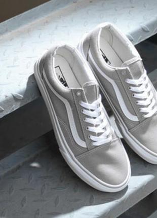 Кеди vans old skool canvas gray2 фото