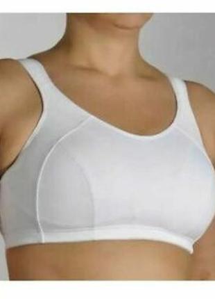 Спортивный бюстгальтер shock absorber sports bra ladies 30f белый топ спортивный