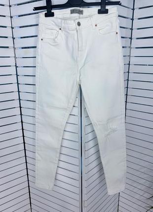 Білі джинси skinny white jeans висока посадка3 фото