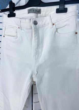 Білі джинси skinny white jeans висока посадка4 фото