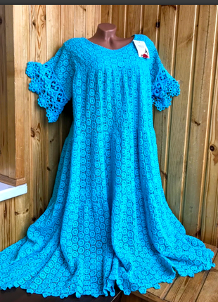 Роскошное кружевное платье из хлопка италия,мятное,белое,капучино