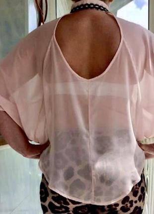 Шифоновая розовая👚 блуза . рубашка с вышитым воротником. батник. atmosphere10 фото