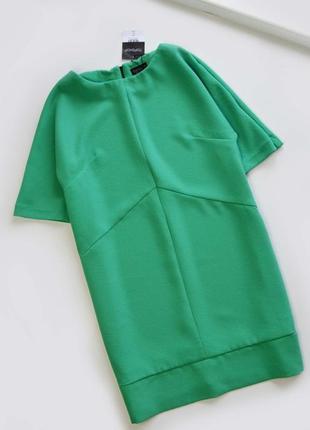 Фактурное зеленое платье2 фото