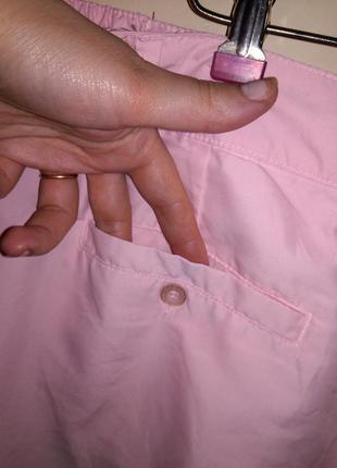 Пудровые-розовые,легкие бриджи с карманами, большого размера-балал,m&amp;s5 фото