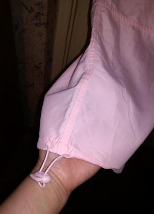 Пудровые-розовые,легкие бриджи с карманами, большого размера-балал,m&amp;s8 фото