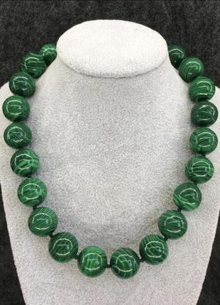 Бусы малахит