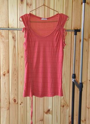Майка/топ коралового кольору topshop
