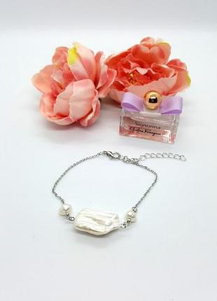 ⚜️🌺 браслет цепочка натуральный барочный жемчуг жемчужина