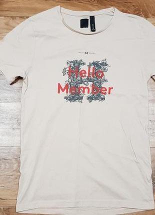 Женская футболка h&m hello member размер s