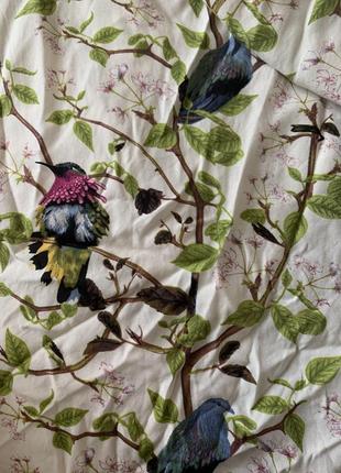 Сукня сарафан птиці принт з запахом5 фото