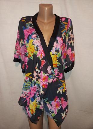 Шифоновая накидка  парео по купальник футболку
