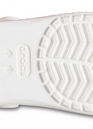 Crocs bayaband logo motion clog белые с розовым сабо9 фото