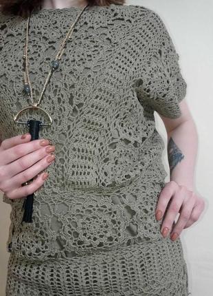 Шикарное вязаное крючком  летнее платье,хенд мейд1 фото