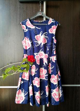 Шикарное платье сукня цветы. хлопок. papaya