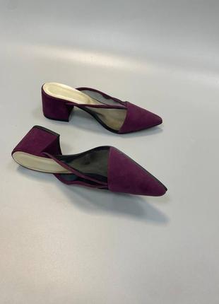 Замшеві мюлі шльопанці шльопки замшевые мюли шлепанцы