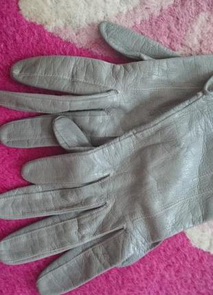 Оригінальні шкіряні рукавички,  р. 6,5.guezelle2 фото