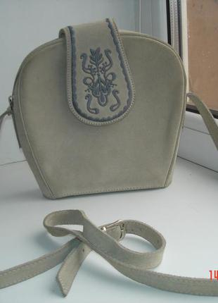 Сумка натуральная замша