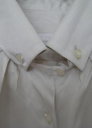 Жемчужная шелковая блуза большого размера, шелк3 фото