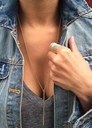 Підвіска-сірник на ланцюжку під золото тренд