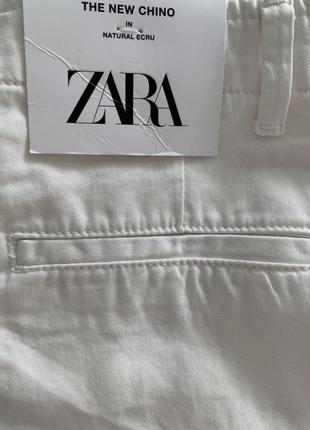 Котонові білі  брюки zara4 фото