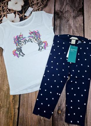 Замечательный костюм с пайетками и единорогом для девочки 5-6 лет 116 см h&amp;m children's place ♥️
