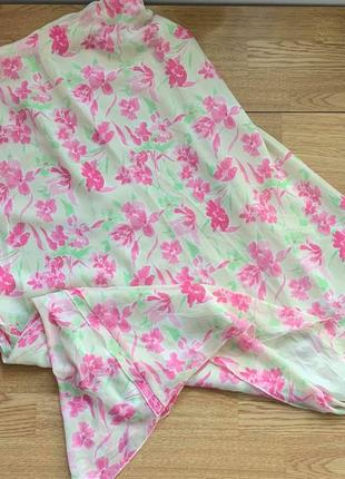 Легка літня міді-спідниця з квітковим принтом